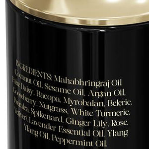 Ingredient list from the back label of Serine Botanical Hair Oil, every name in plain words