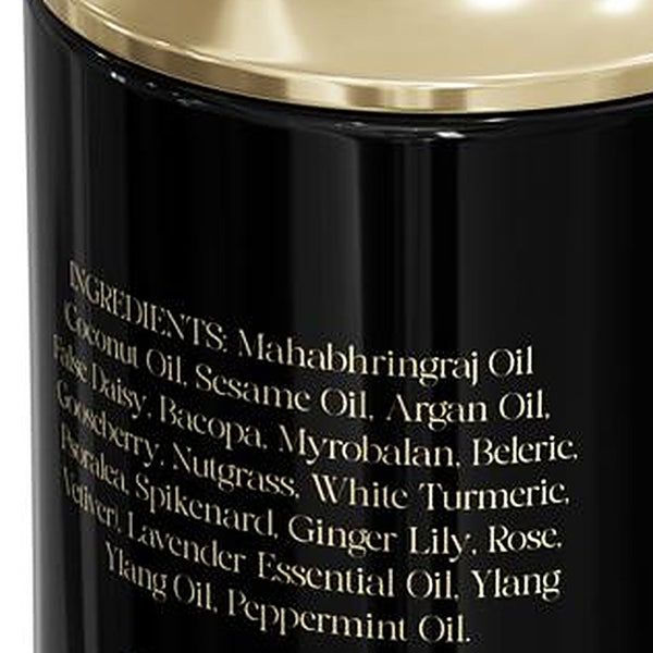 Ingredient list from the back label of Serine Botanical Hair Oil, every name in plain words